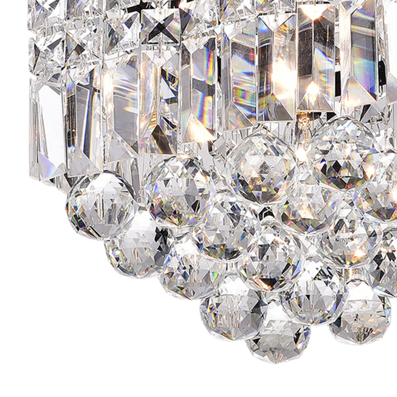 Plafonnier encastré 4 lumières 11,8 po Homburg, Chrome