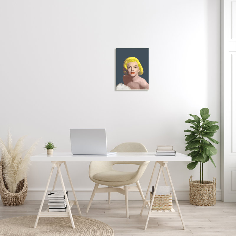 «Blond pop», art mural rétro sur toile XXL par Chris Consani, H 19 po x l 13 po, Plaque murale