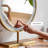 31.5"Vintage Small White Waxwood Vanity Desk
