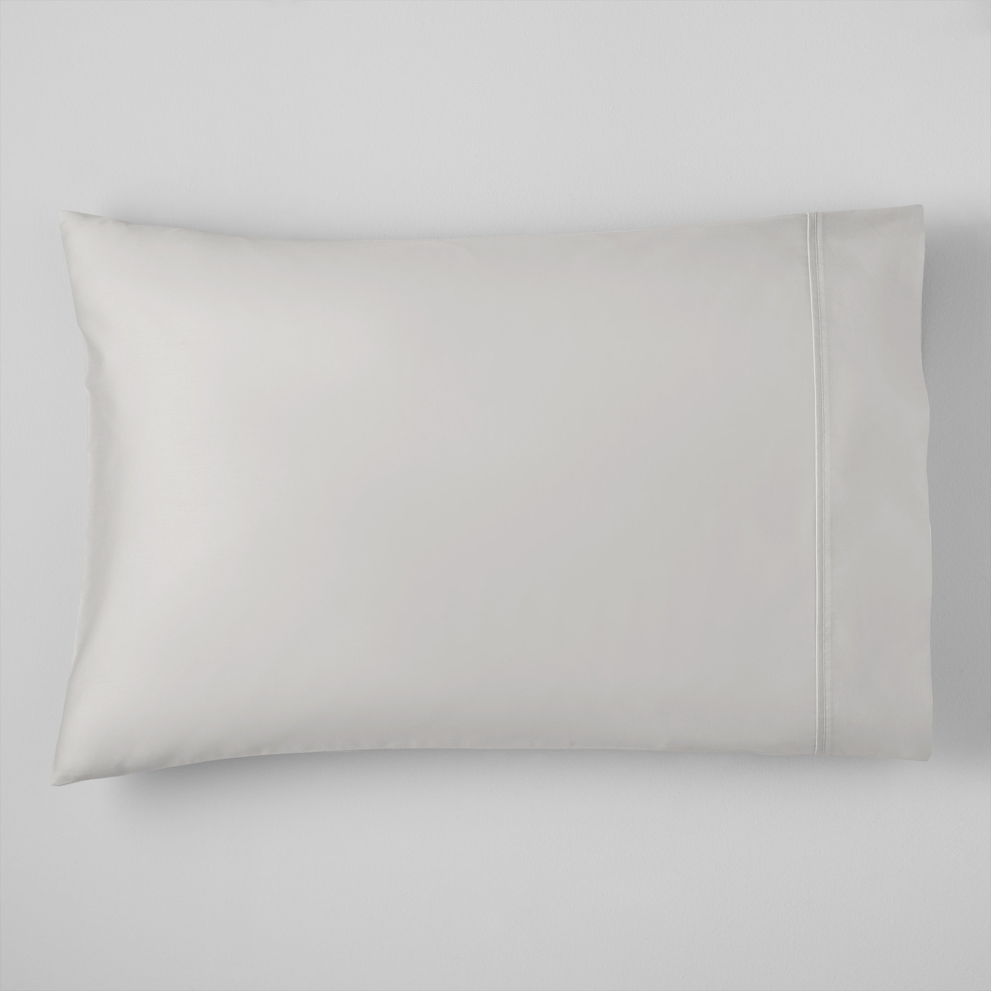 Danfield Cotton Sateen Pillowcase Set, King, Soft Gray