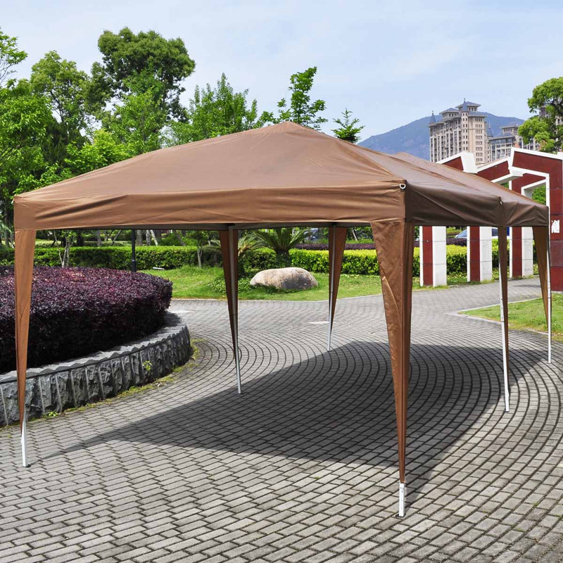 Corban 7.5m x 15m Metal Party Tent, Brown