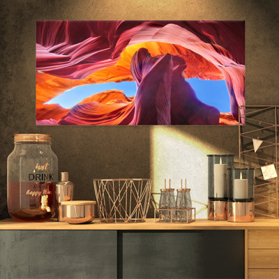 «Blue Sky in Antelope Canyon», reproduction de photo sur toile tendue