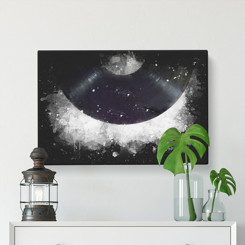 A Vinyl Record - Wrapped Canvas Painting, 40cm H x 60cm W x 3cm D