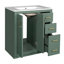 Meuble-lavabo en céramique 30 po, 3 tiroirs, fermeture en douceur-50343628