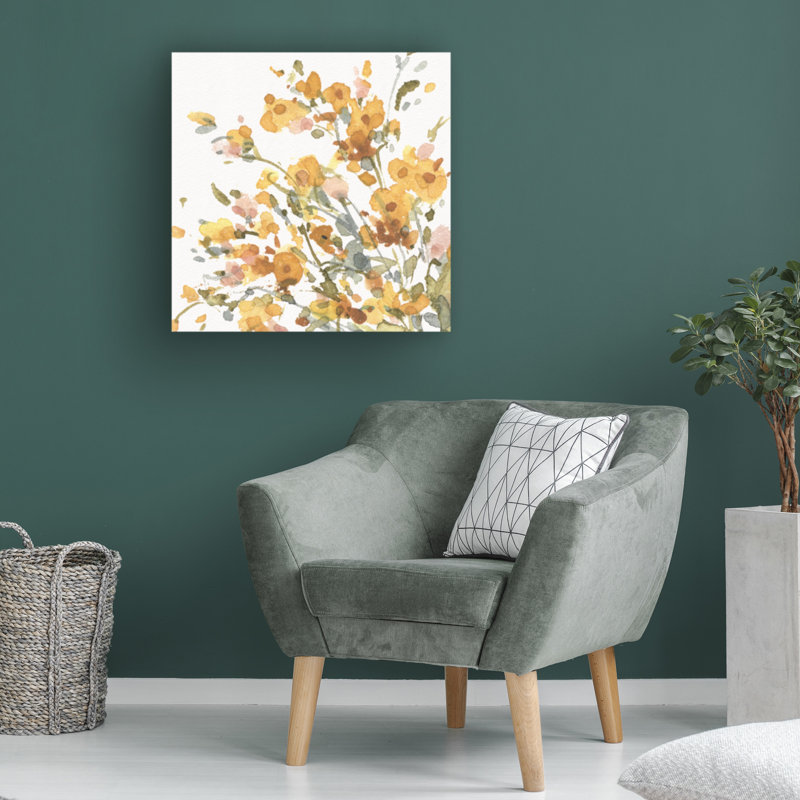 «Happy Yellow 09» par Lisa Audit, reproduction d'art sur toile tendue, H 18 po x l 18 po x p 2 po