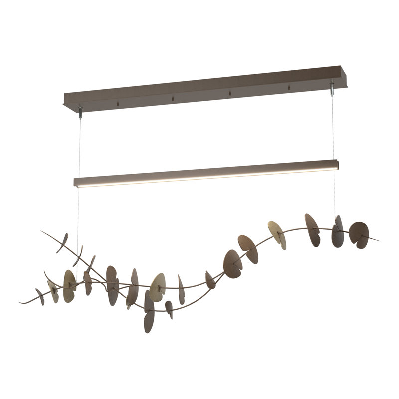 Luminaire suspendu 1 lumière Lily, Bronze, Or doux