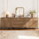 Ensemble de commodes à 5 tiroirs 94,5 po Modern Reeded, commode minimaliste avec rangement, commode en bois pour salon, chambre à coucher, entrée