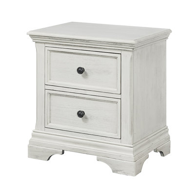 Shayla 2 Drawer Solid Wood Nightstand