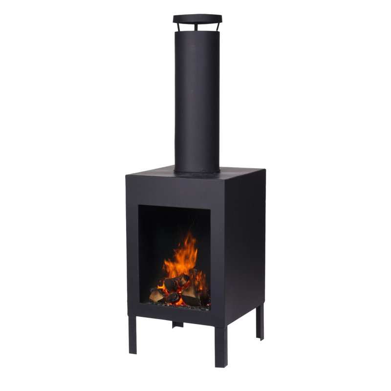 Convex Iron Wood Pellets Smokeless Chimnea