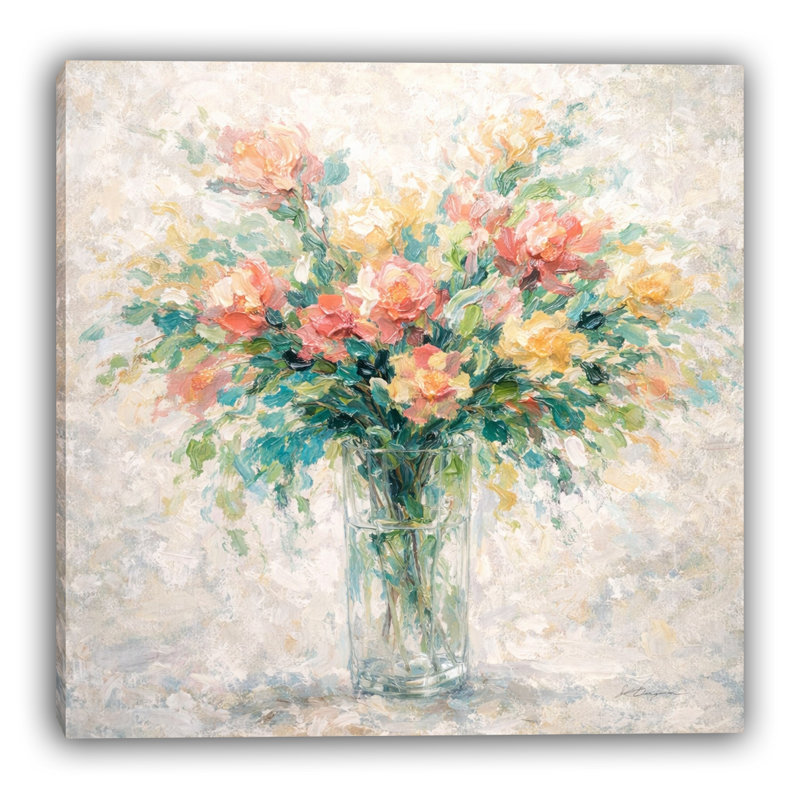 «Soft Petals», art mural sur toile tendue, L 30 po x H 30 po x P 1,5 po