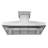 48 in. ZLINE CrownSound™Ducted Vent Wall Mount Range Hood in Stainless Steel with Built-in Bluetooth Speakers (667CRN-BT-48)-980345772