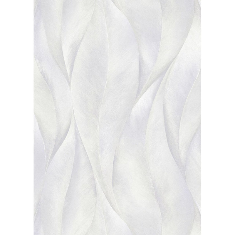 Papier peint texturé à motif floral avec grandes feuilles de 21 po x 33 pi Concord Wallings 10148-14, Blanc / Gris