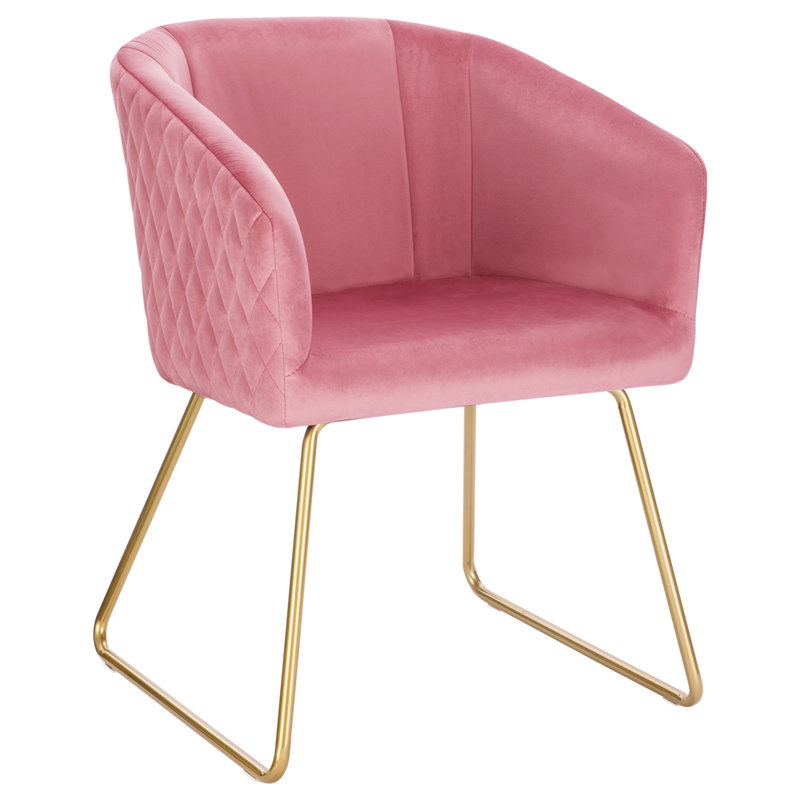 Linville Velvet Dining Chair, Pink