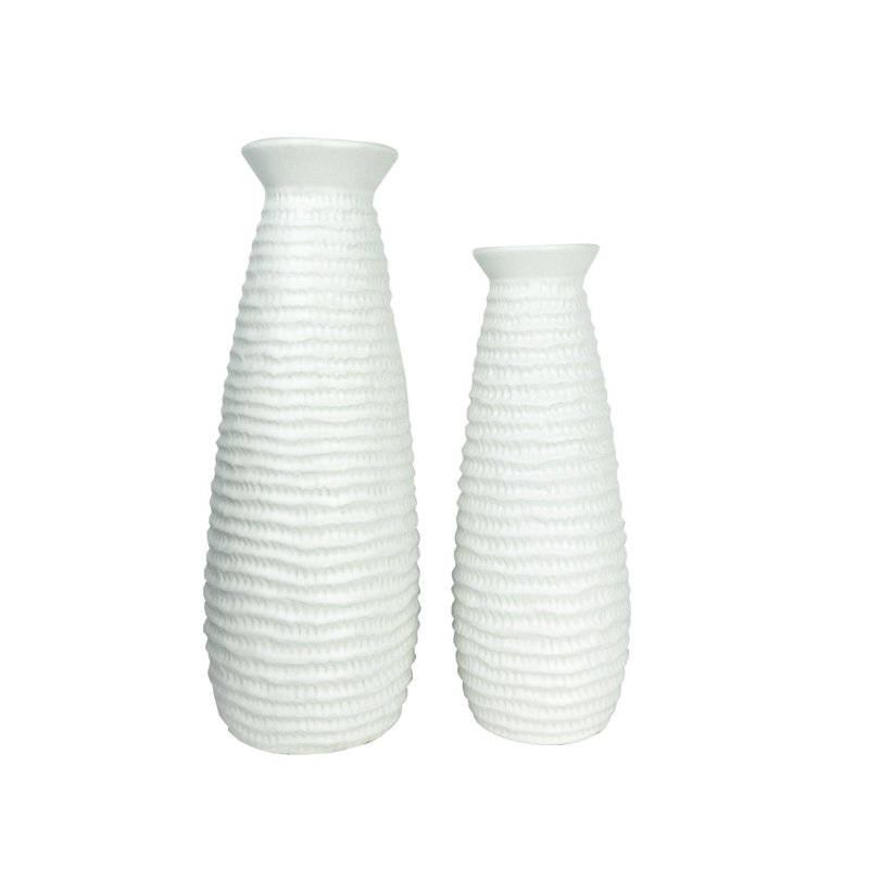 Ensemble de vases de table cylindriques en céramique
