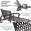 1 chaise longue en fonte d'aluminium, brun