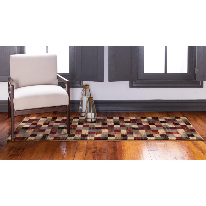 Geometric Indoor Rug, Rectangle 2'2" x 4'