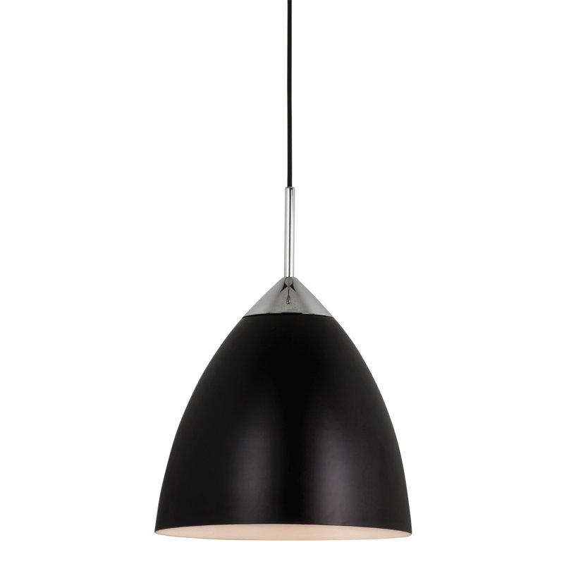 Joel 1 - Light Pendant, 11.81" H x 6.77" W x 6.77" D, Matt Black