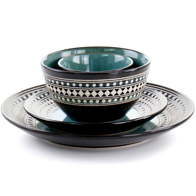 Piece Stoneware Dinnerware Set - Service for 4