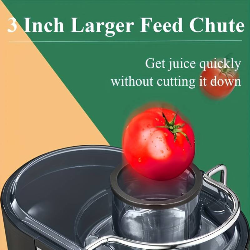 Centrifugal juicer for vegetables and fruits - Wide inlet for easy juice extraction, easy to clean, space-saving design, ideal for healthy living and delicious drinks