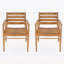 Chaise d'extérieur en bois d'acacia, ensemble de 2, durable et confortable pour le patio et le jardin