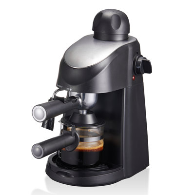 Cafetière espresso 3,5 barres - Machine à espresso et cappuccino avec mousseur à lait et cuiseur à vapeur