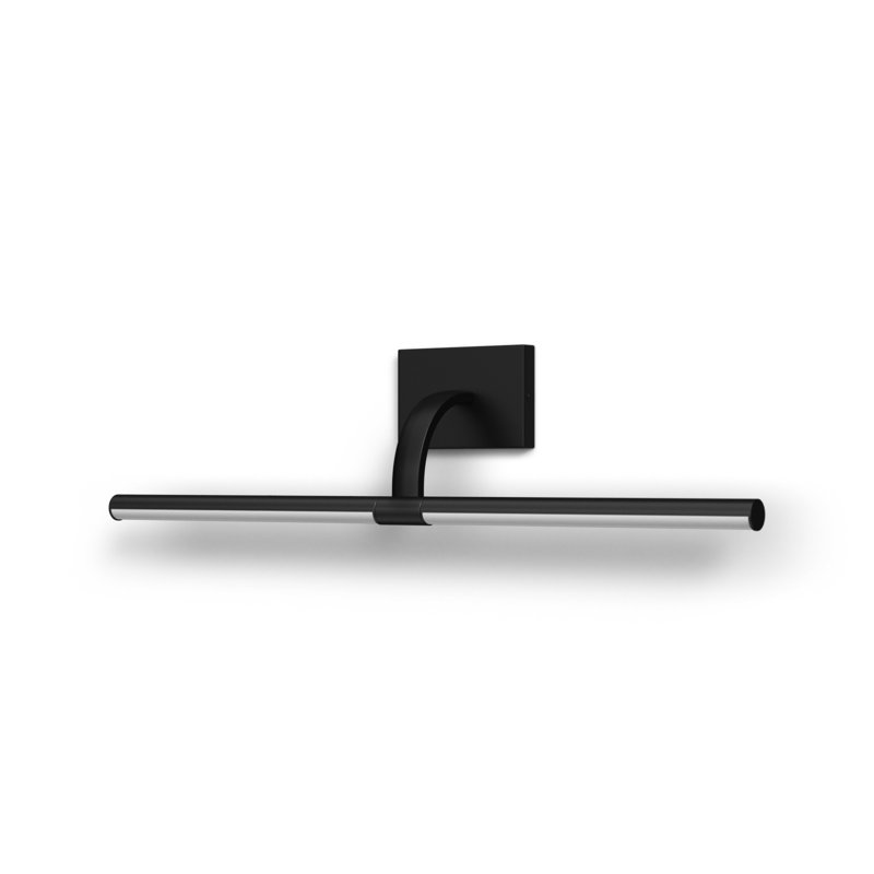 Mona Single Light Steel Dimmable LED Armed Sconce, Black