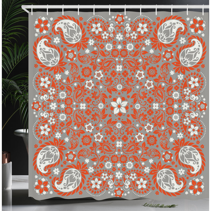 Shower Curtain with Hooks Included, Pale Gray