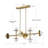 8-light Nodes Linear Chandelier In Polished Brass-1236006872
