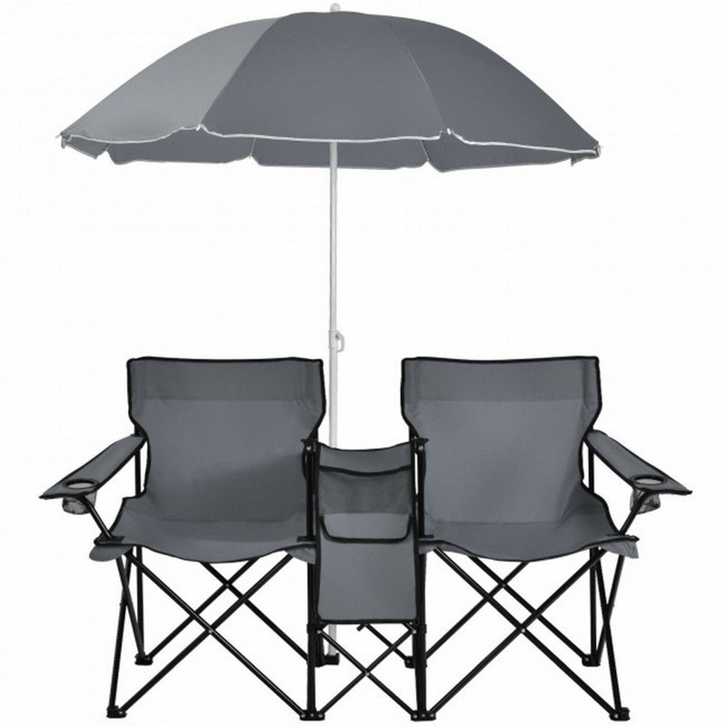 Collington Folding Camping Chair, Gray