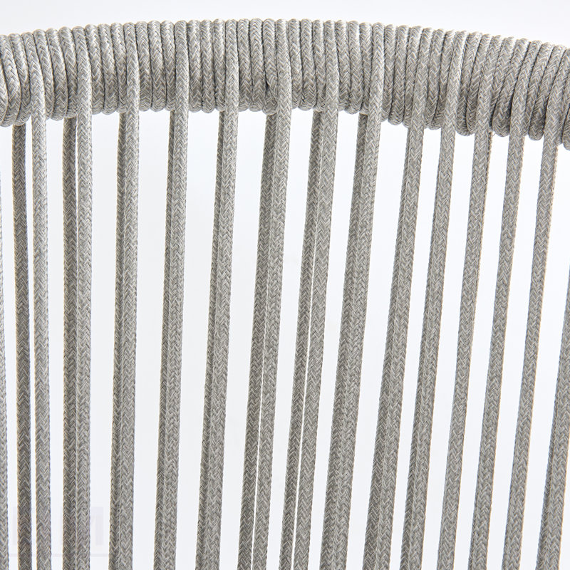 Fauteuil club d'extérieur en corde, Gris