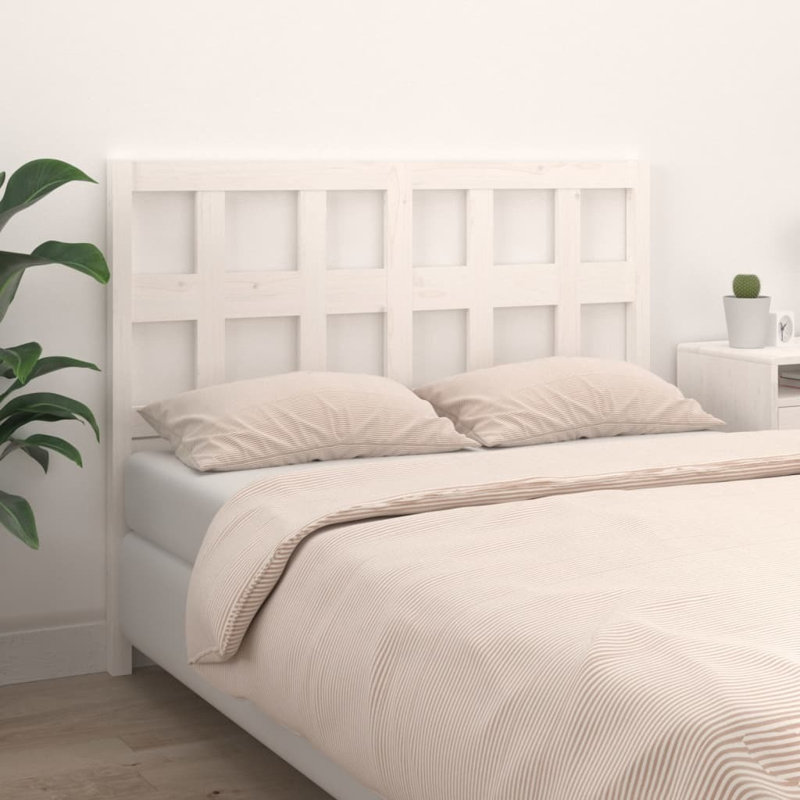 Mendota Solid Wood Headboard, White, 125.5 x 100 cm