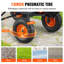 VEVOR Dump Cart, Poly Garden Dump Cart with Easy to Assemble Steel Frame Dump Wagon