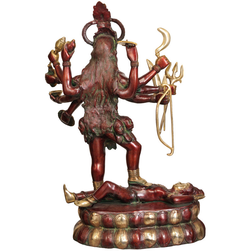 Statue déesse Kali, Rouge / Chola