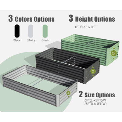Sacia Outdoor Raised Garden Bed