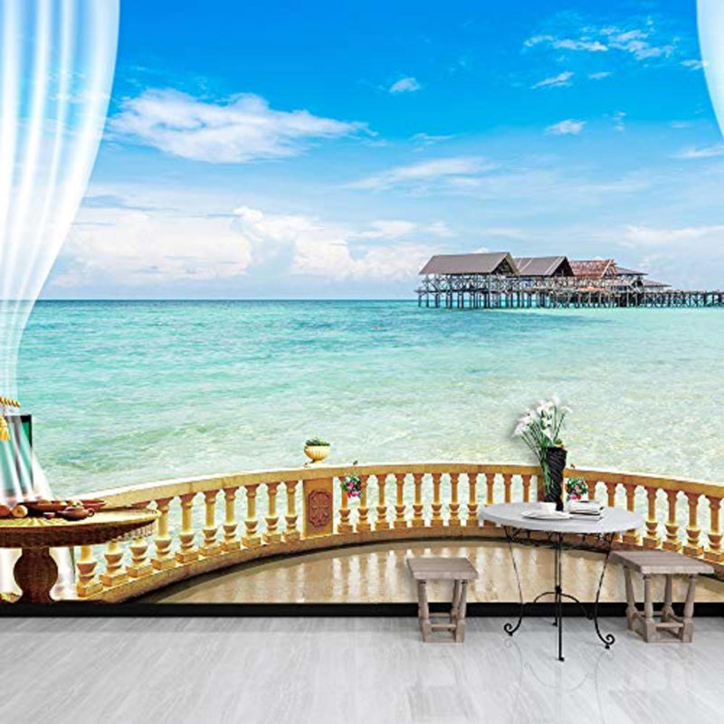 Scenery Outside The Balcony Peel & Stick Border, 66" L x 96" W