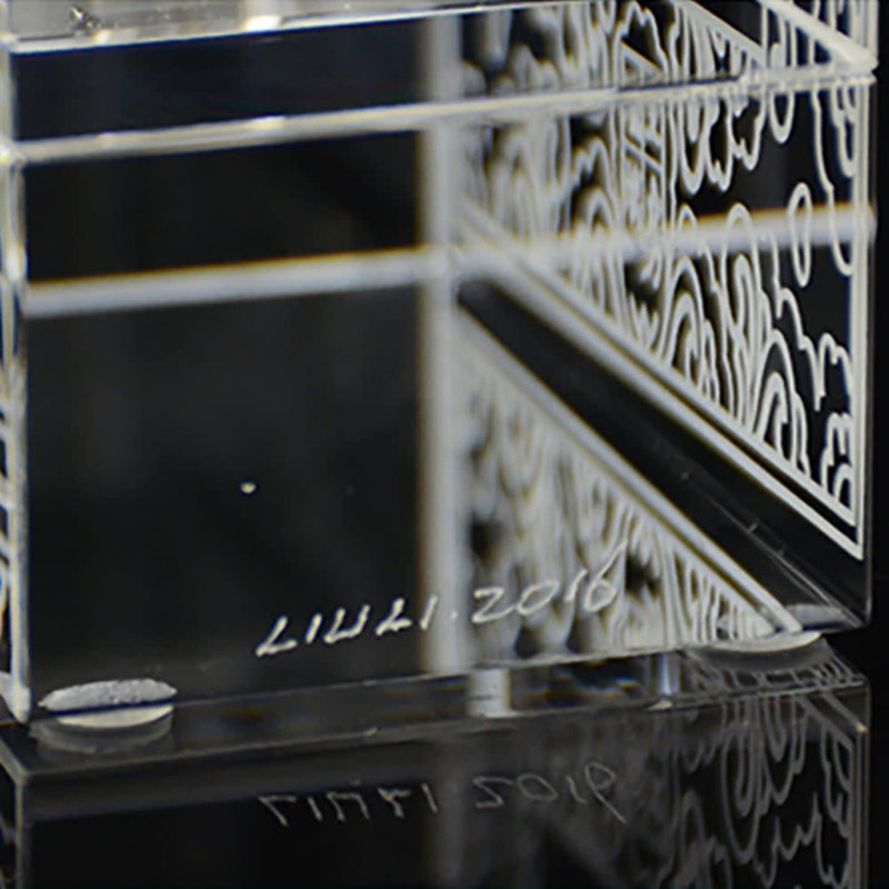 LIULI Crystal Art Crystal Prayer Wheel Sculpture