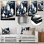 Décoration murale bohémienne bleue et crème V - Boho Pottery-1744446132