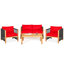 Ensemble de conversation avec canapé en bois d'acacia et coussins Kirwan-1308273568-1308273569