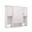 Armoire de salle de bain murale contemporaine 35 po x 28 po avec miroir, unité de rangement peu encombrante avec porte-serviettes intégré-1112573074