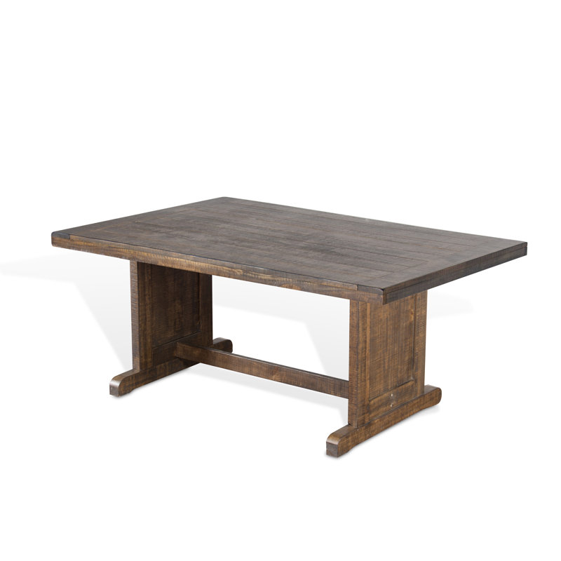 Edenbridge Mahogany Solid Wood Dining Table, Tobacco Leaf