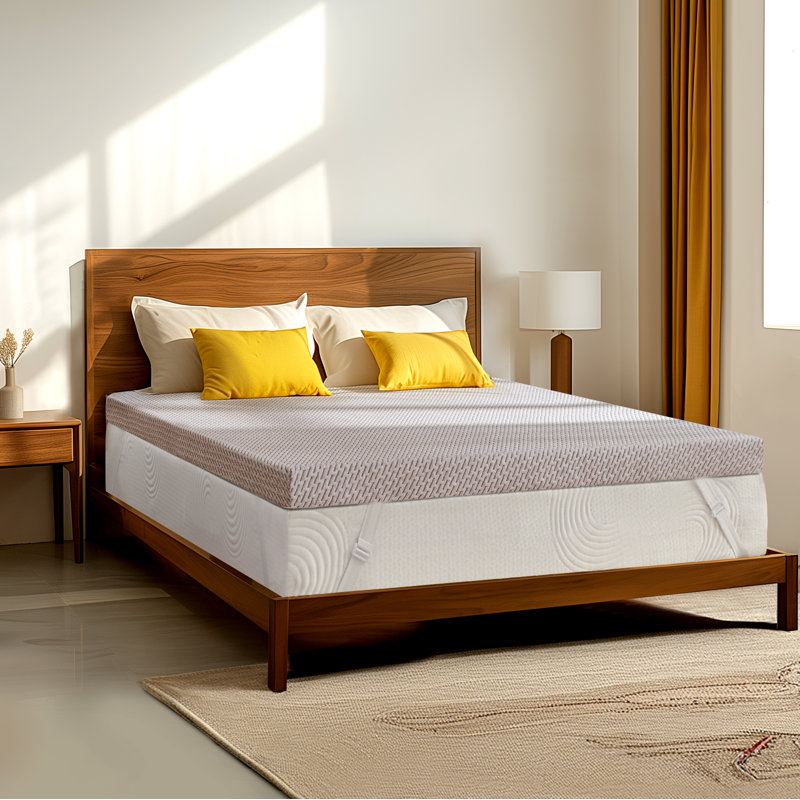 Surmatelas en mousse viscoélastique gélifiée 4 "avec housse de refroidissement, Très grand californien