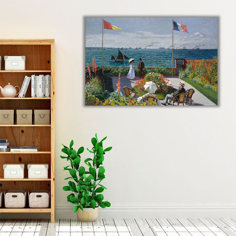 «Garden at Sainte-Adresse», reproduction d'art sur toile, H 24 po x l 36 po