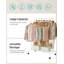Sarka 103.5cm Rolling Clothing Rack