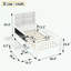 Lit plateforme simple avec tableau noir, tiroirs de rangement et tablettes-119371819