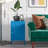 Metal Locker End Table With Storage Shelves And Locking Door