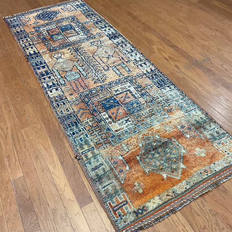  Handmade Turkish Oushak Wool Runner