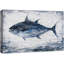 Œuvre de thon bleu, art de la vie marine côtière, impression sur toile encadrée-126136948-126136951