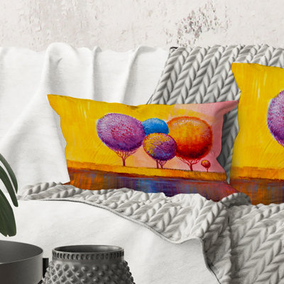 Coussin Rectangle, Autumn Fantasy Trees I - Modern Printed