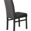 Ensemble de 2 chaises de salle à manger transitionnelles rembourrées en lin pour la maison et la salle à manger, gris anthracite-73805151-73805145