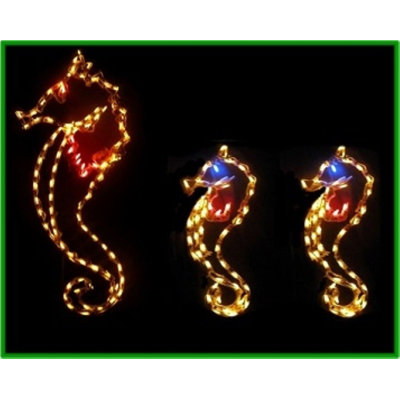 Ensemble d'hippocampes lumineux